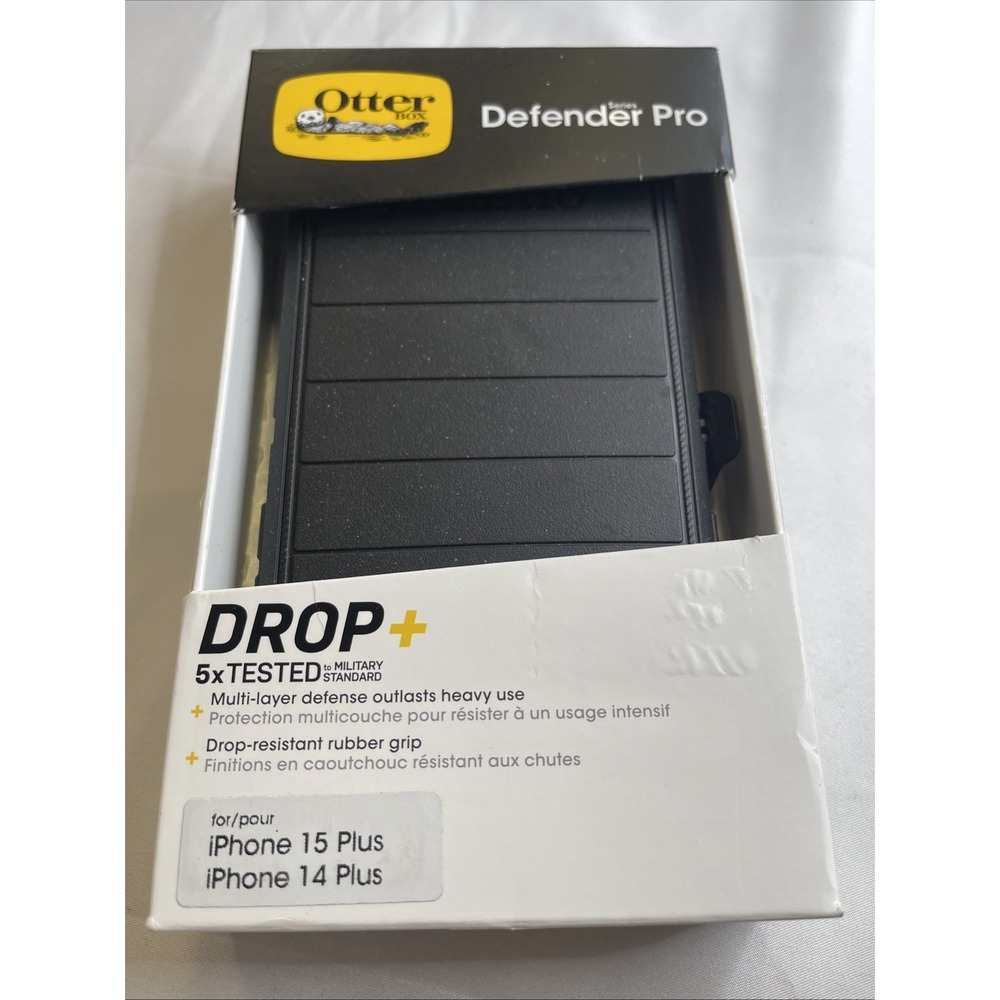 OtterBox Defender Pro Series Case &‎ Holster For iPhone 15 Plus/14 Plus - Black